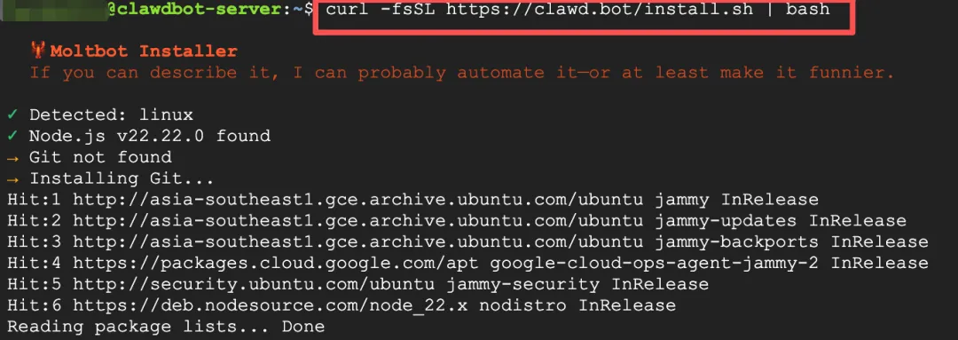 Install ClawdBot Step 1